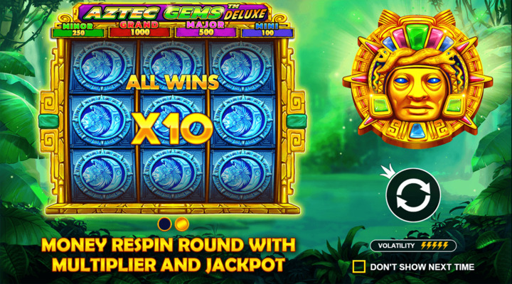 Aztec Gems Deluxe Slot Screenshot